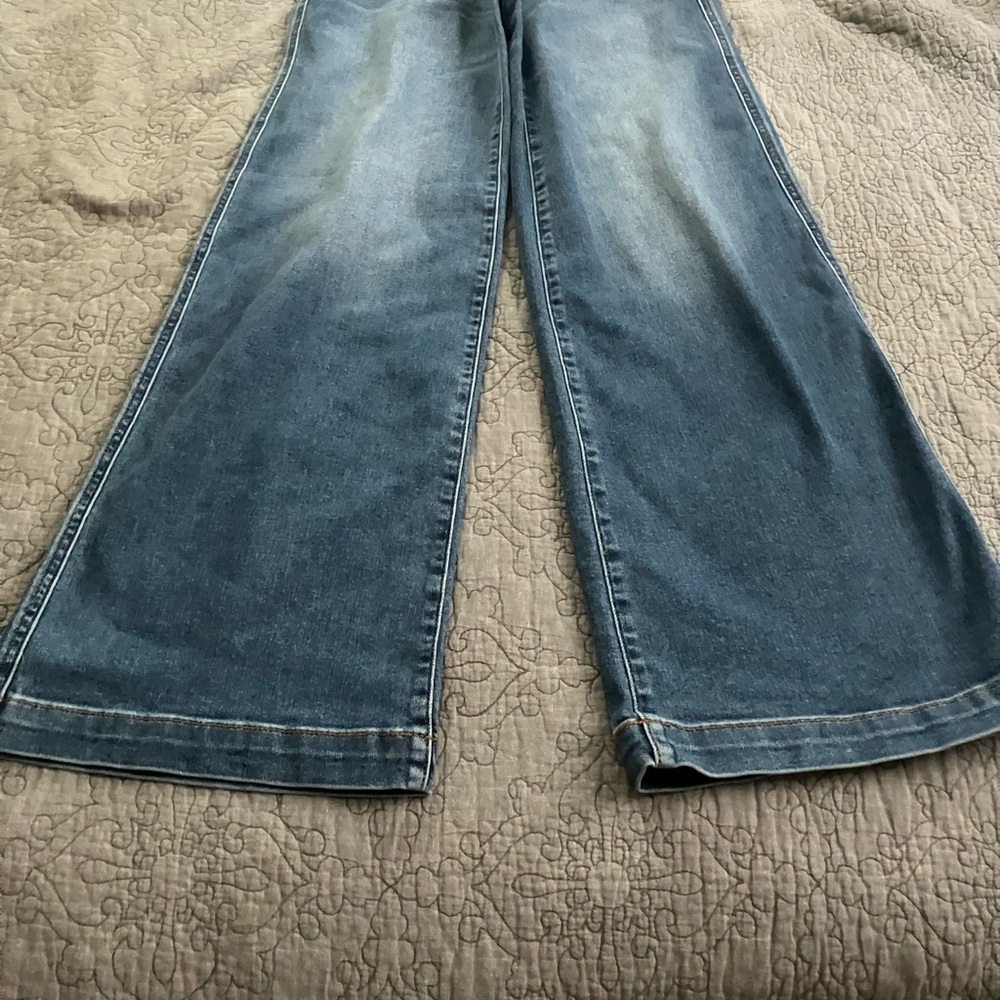 Classic Blue Flare Wide-Leg Jeans